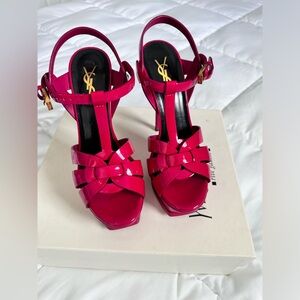 YSL TRIBUTE PATENT LEATHER HEELS